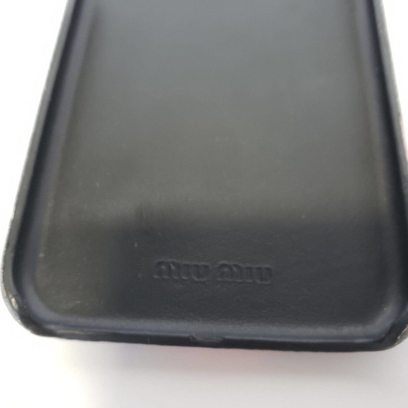 Miu Miu Iphone Apple 7 Cell Phone Case Hard Cover Hearts Black Polka Dot Snap - Picture 4 of 7